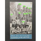 Plaquette de recrutement de volontaires dans la Kriegsmarine. Recruitment brochure for volunteers in