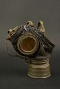 Masque anti-gaz allemand WWI. WWI German anti-gas mask.