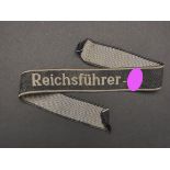 Bande de bras Reichsfuhrer SS. Reichsfuhrer SS cuff tittle.