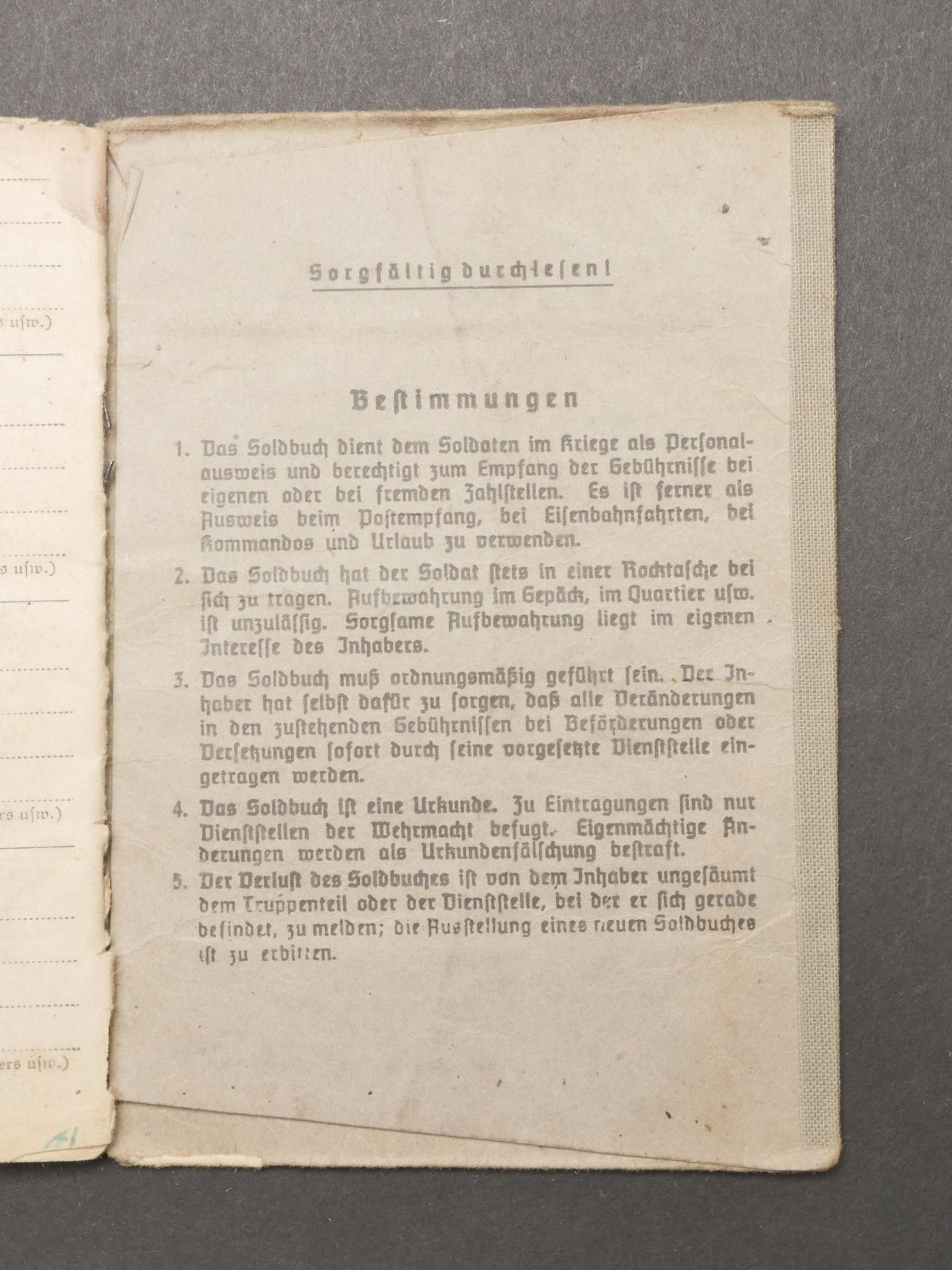 Soldbuch SS. SS Soldbuch - Image 2 of 5