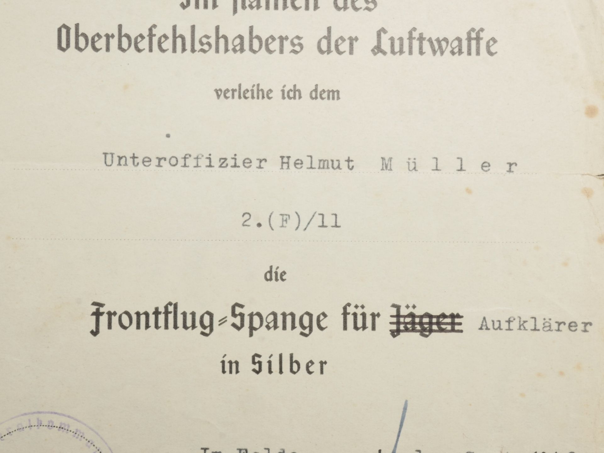 Diplome du pilote Helmut Muller. Pilot Helmut Muller s diploma. - Bild 4 aus 5