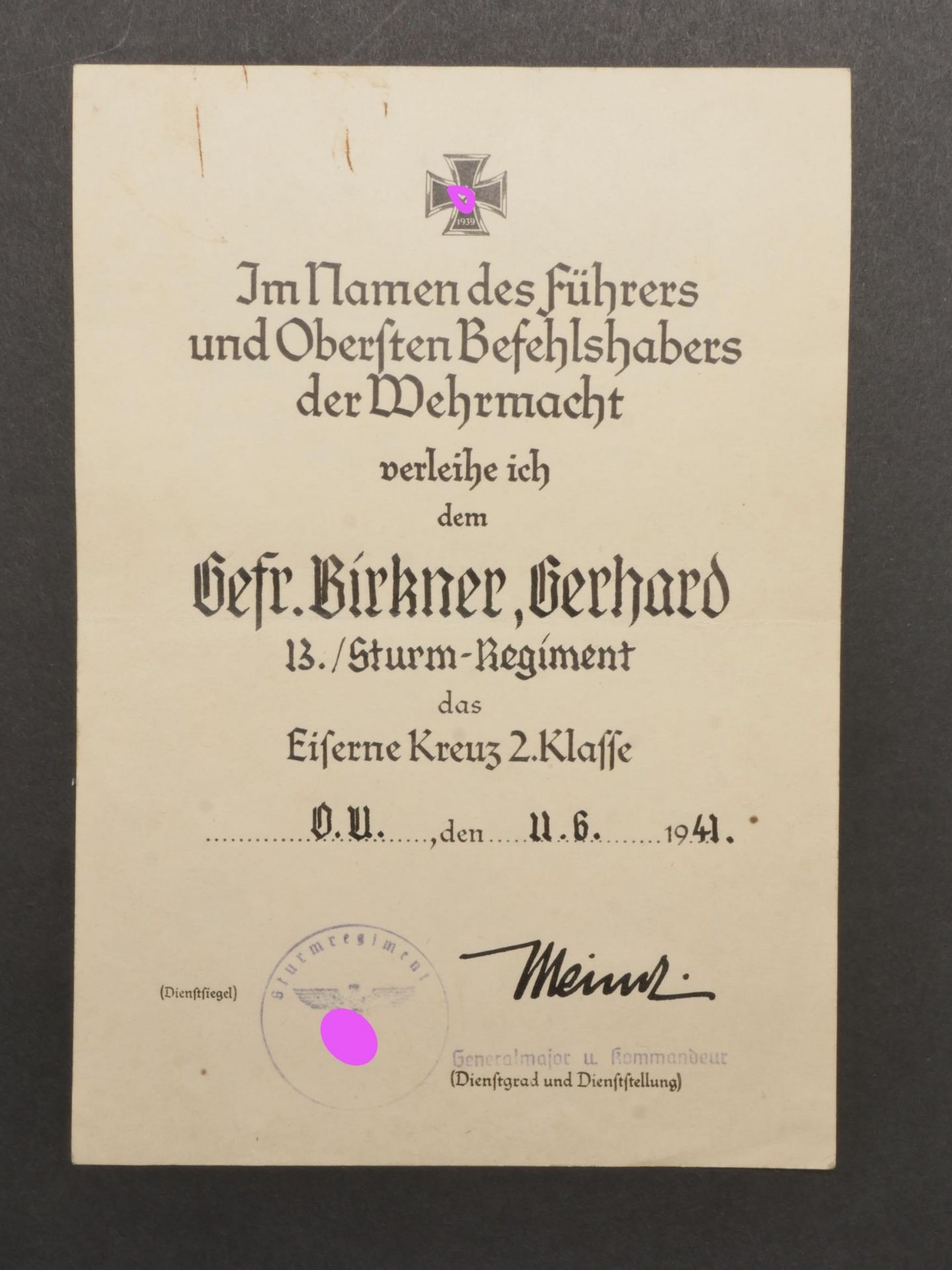Diplomes du parachutiste Birkner. Paratrooper diploma.` - Bild 4 aus 5