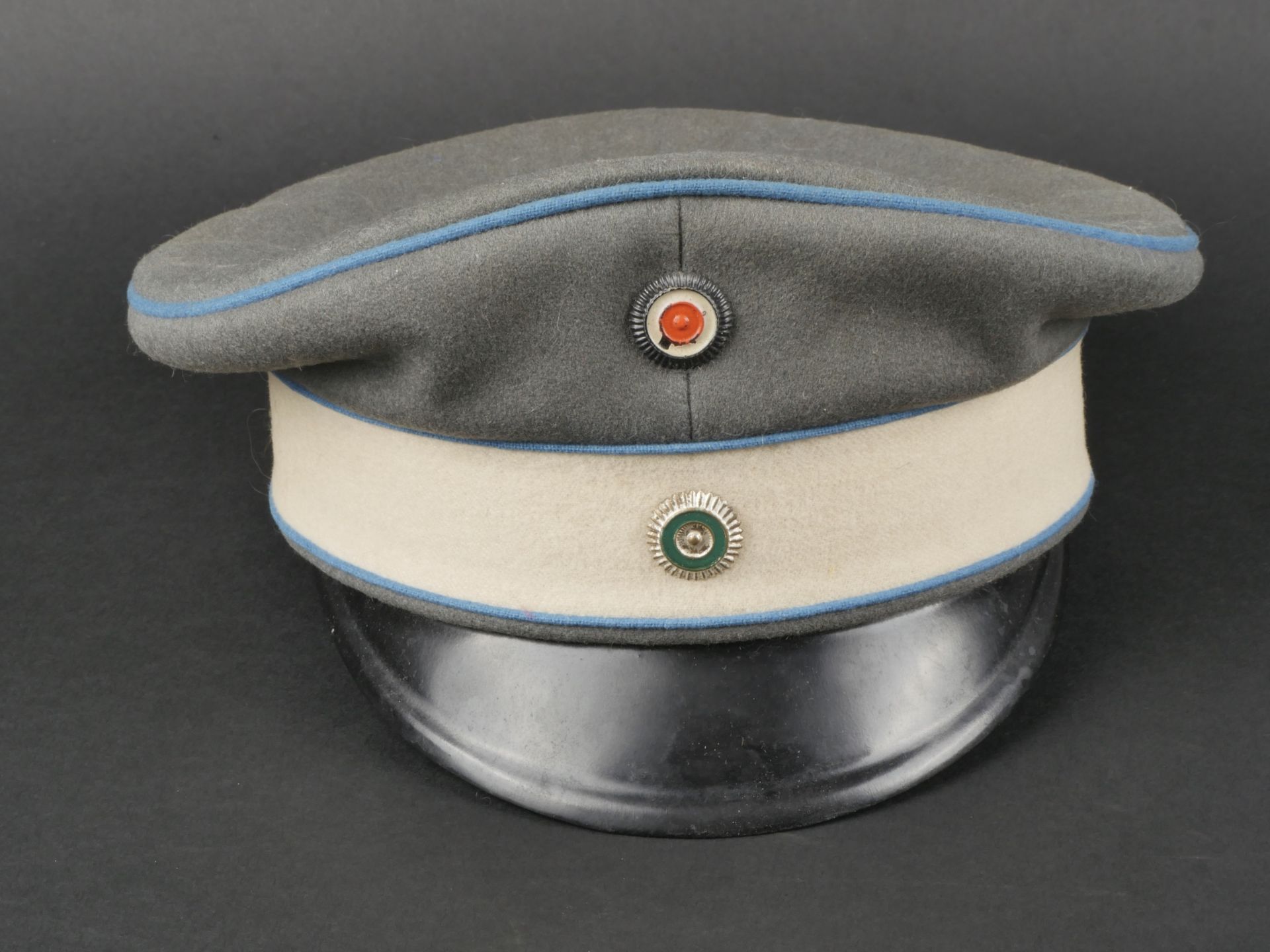 Saxe Casquette de sous-officier de Garde Reiter. Saxonia Guard Cavalry NCO visor cap.  - Bild 10 aus 10