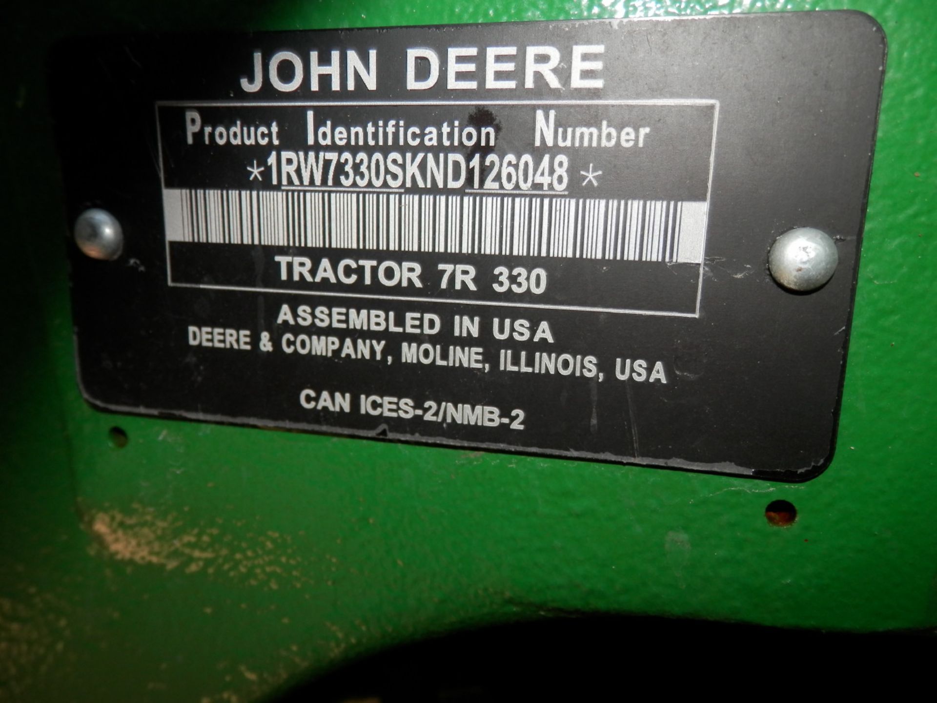 2022 JOHN DEERE 7R330 MFWD TRACTOR - Image 21 of 22