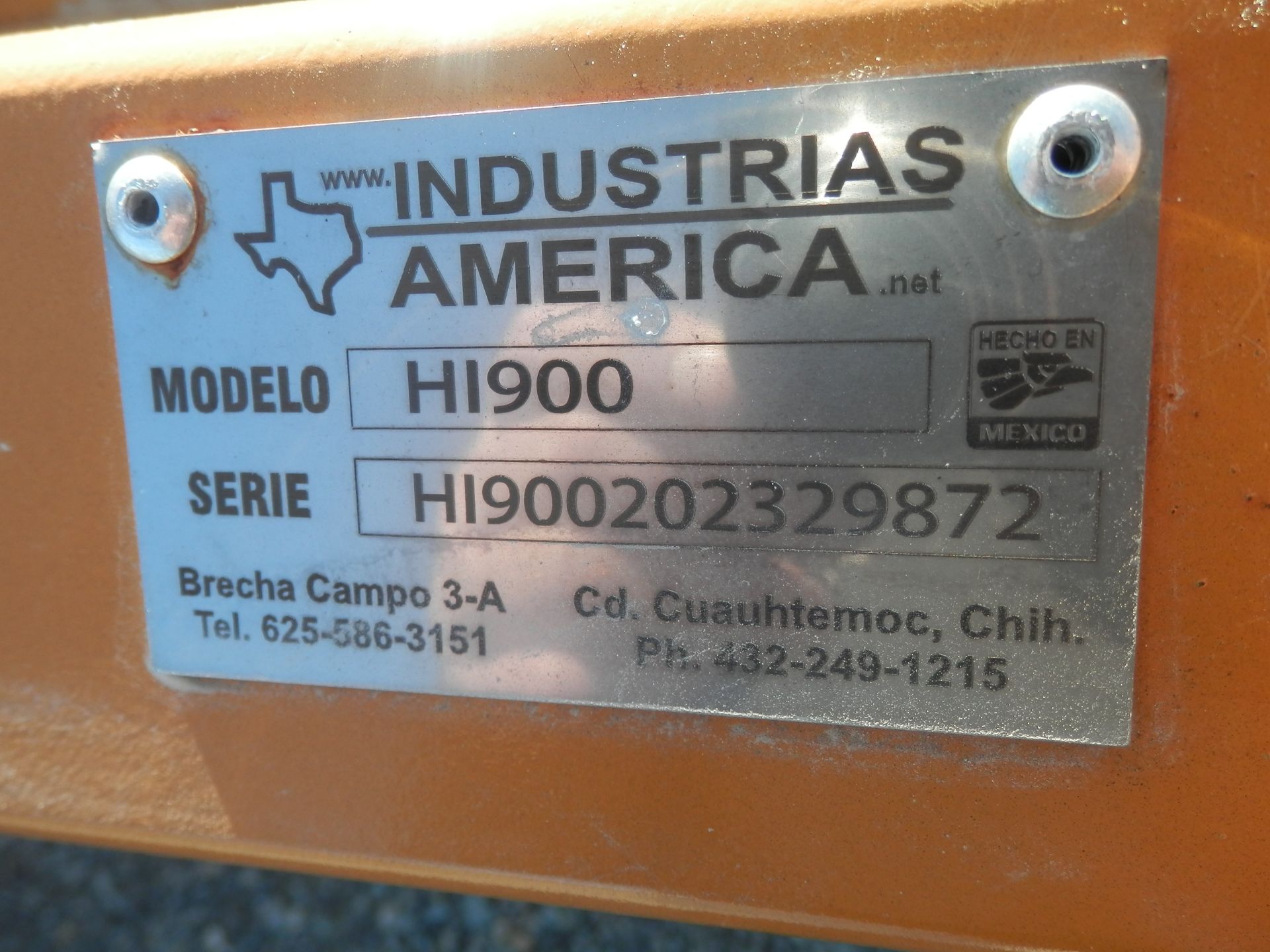 INDUSTRIAS AMERICA HI-900 PULL TYPE 9' BLADE - Image 6 of 6