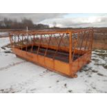 GRUETT'S 12' x 5' SLANT BAR FEEDER ON SKIDS