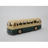 A Dinky Toys No.282 Duple Roadmaster US Issue, green and cream with cream hubs, mint condition.