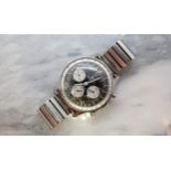 A gentleman's Breitling Navitimer Chronograph Wristwatch, reference 806, serial 1307429, the black