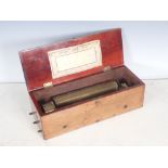 A 19th Century Keywind Cylinder Music Box by "Ducommun Girod" the frame stamped 5877, the 20cm