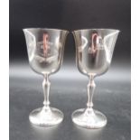 Twenty four modern silver 'Martini Roma' Goblets on baluster stems, Birmingham 1974