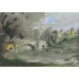 JOHN EGERTON CHRISTMAS PIPER, CH, (1903-1992), Blenheim Bridge, Screenprint in colours, signed in