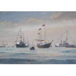 WILLIAM C. CLUETT (active c 1880-1920). The Fleet Review at Spithead, 1911, signed, inscribed '
