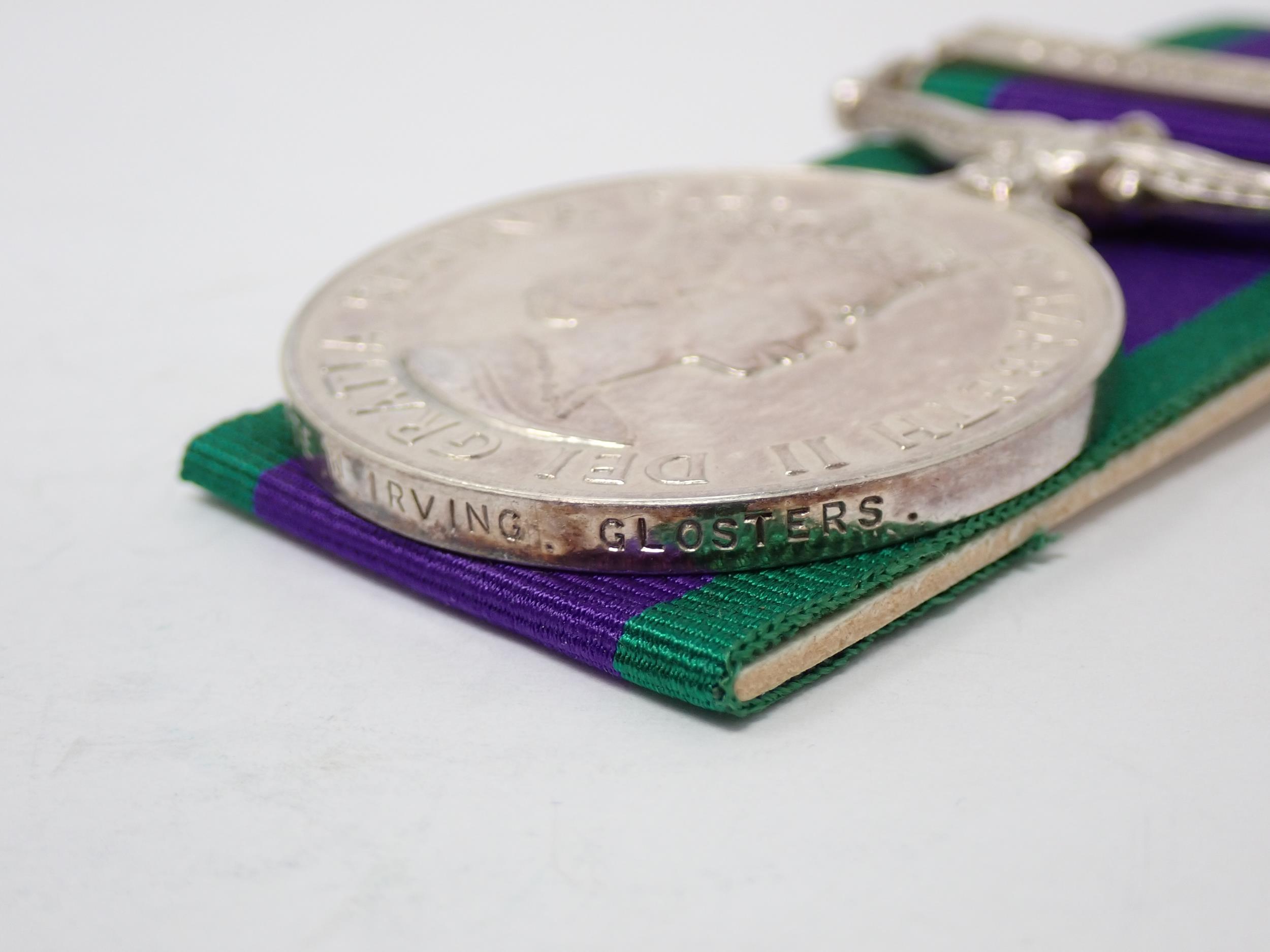 Campaign Service Medals with South Arabia Bar to 23972174 Private N. Irving, 'B' Company, - Image 4 of 4