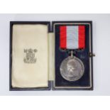 Coastguard Auxiliary Service Long Service Medal to William Pearson. Elizabeth II Issue in box of