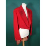 A scarlet 'swallowtail' Hunting Coat without buttons