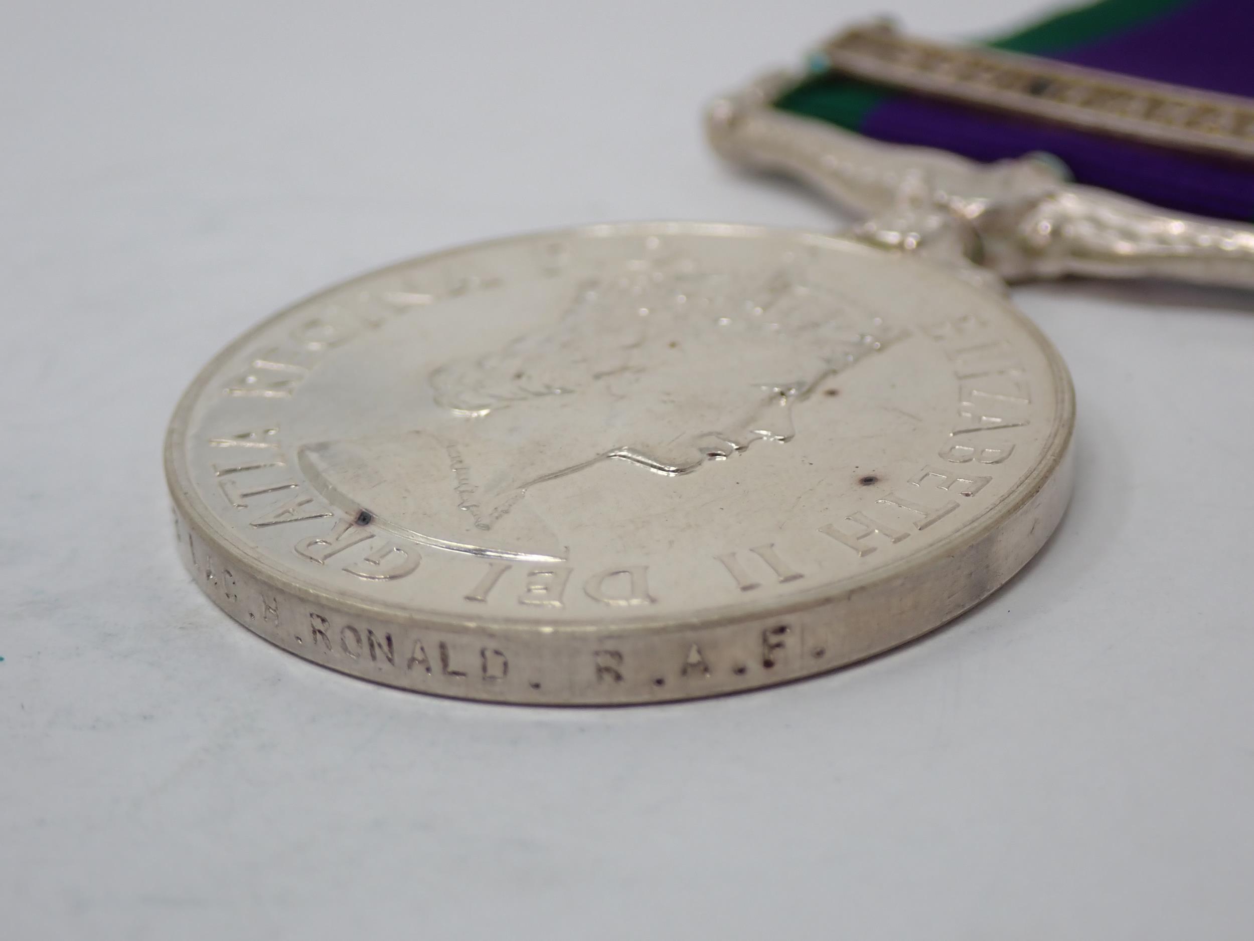 Campaign Service Medal with South Arabia Bar to 4273563 LAC H. Ronald, Royal Air Force - Image 4 of 4