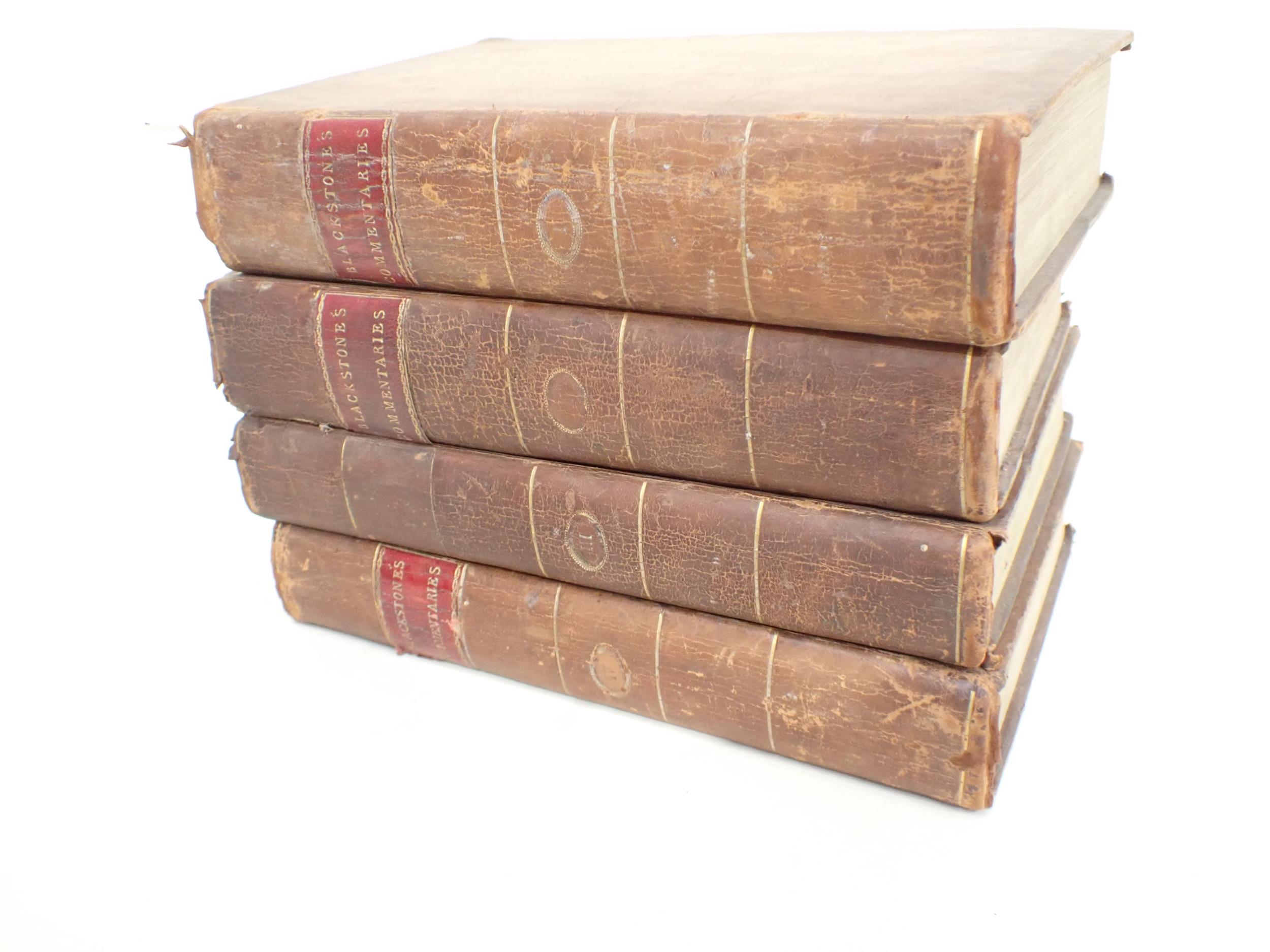 BLACKSTONE Sir William, Commentaries of the Laws of England, 12th edition, pub London 1793-4, full