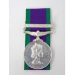 Campaign Service Medal with South Arabia Bar to 23714057 Private R. Barrington, Lancashire