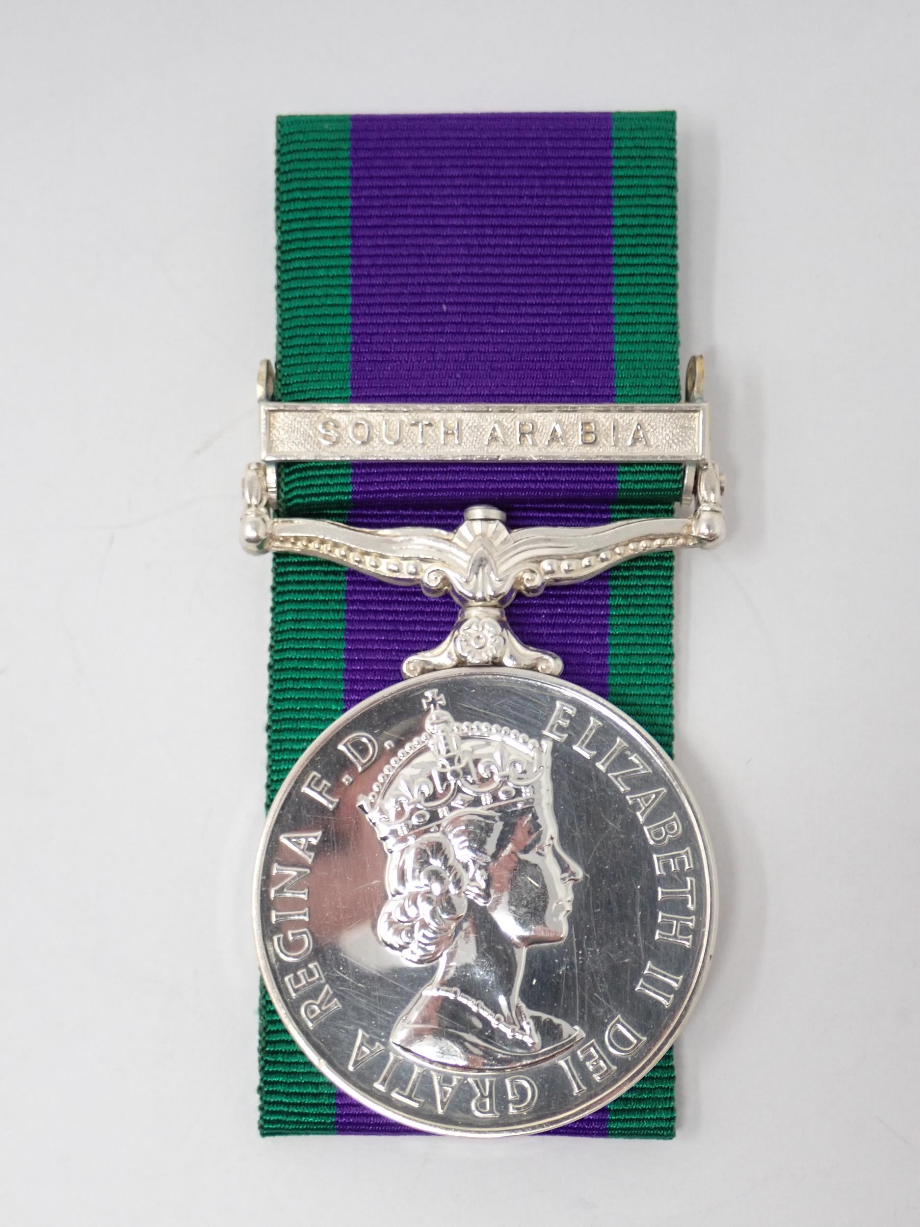 Campaign Service Medal with South Arabia Bar to 24056802 Trooper M.K. Hankin, 5th Royal Tank