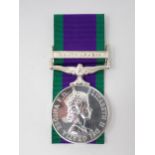 Campaign Service Medal with South Arabia Bar to 24056802 Trooper M.K. Hankin, 5th Royal Tank