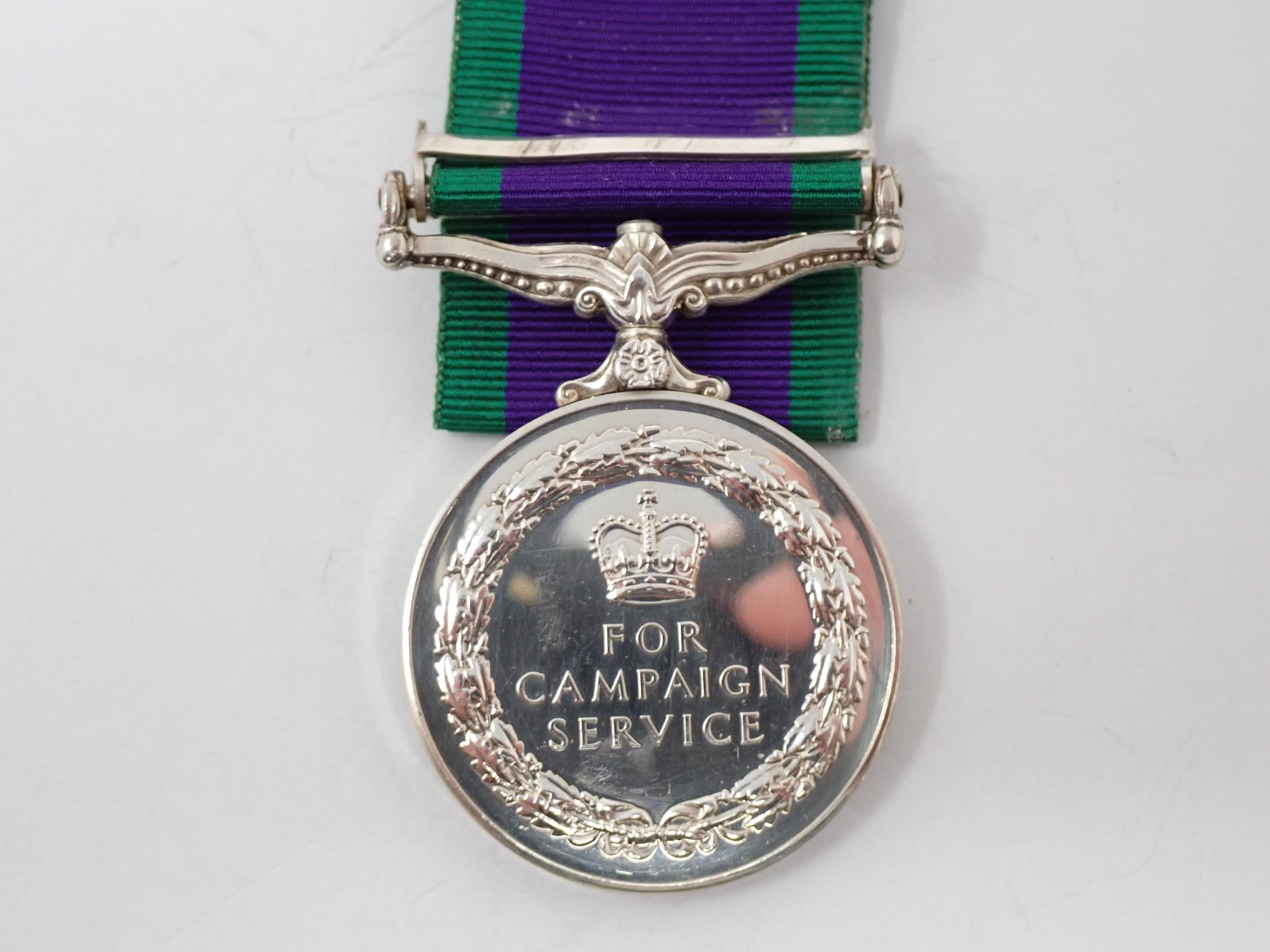 Campaign Service Medal with South Arabia Bar to 23873225 Private J. Sanderson, 'B' Company - Image 2 of 4