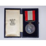 Rocket Apparatus Volunteer Long Service to Thomas Aitken Meldrum, George VI 2nd Issue, with box of