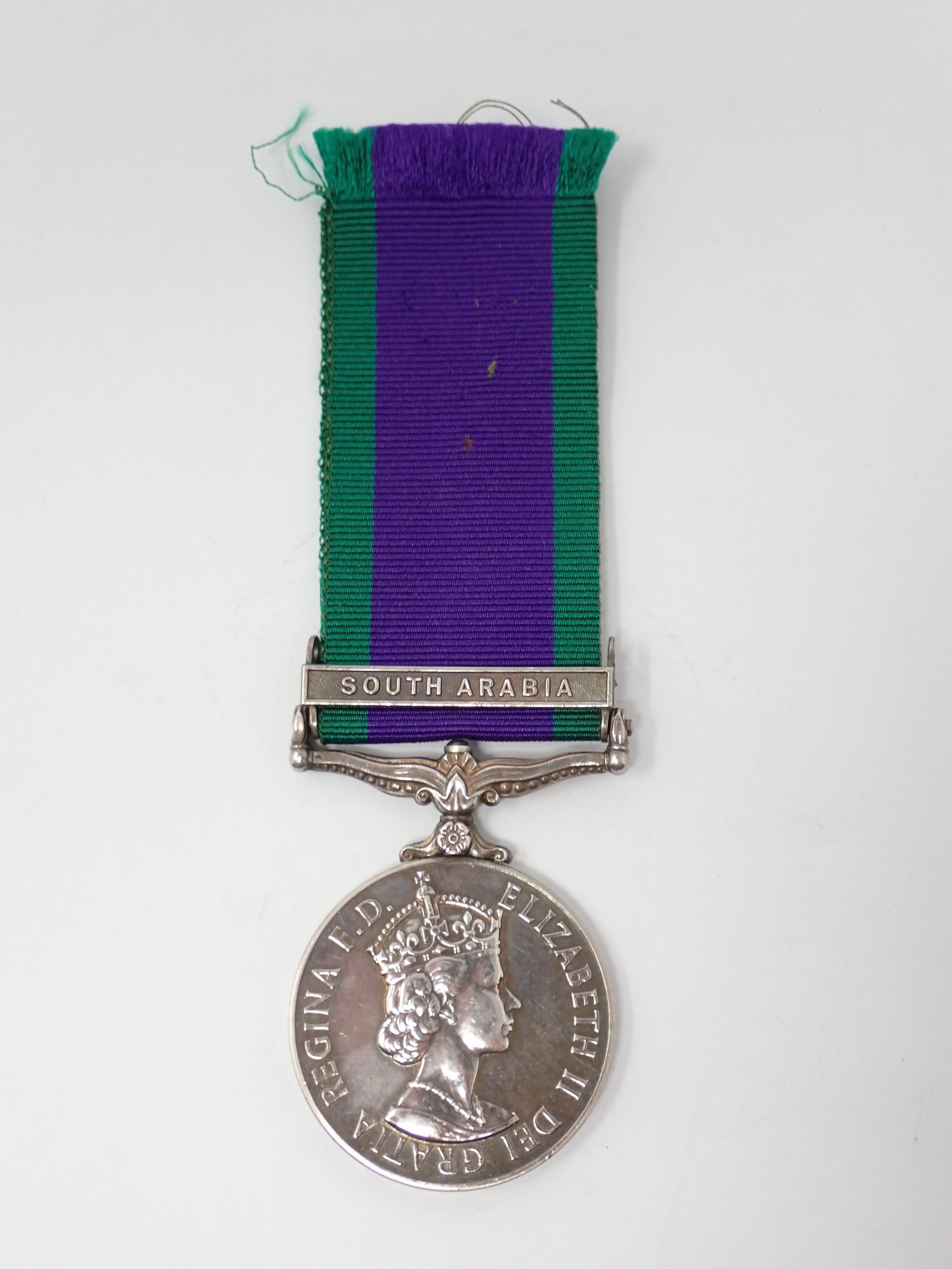 Campaign Service Medal with South Arabia Bar to 24065867 Private J. Goodman, Loyals, 'B' Company