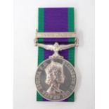 Campaign Service Medals with South Arabia Bar to 23972174 Private N. Irving, 'B' Company,