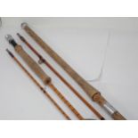 A Hardy Brothers Palakona 'The Pope' 10ft split cane Fly Rod and a Hardy L.R.H.No.2 Fly Rod (missing