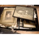 Box of Photographs of Arkwright family members, Spy Prints, School team photos, etc; (box)