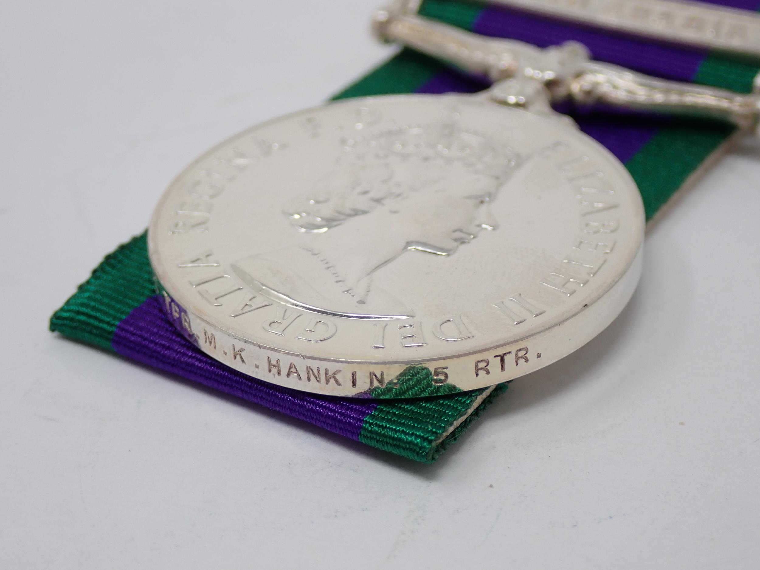 Campaign Service Medal with South Arabia Bar to 24056802 Trooper M.K. Hankin, 5th Royal Tank - Image 4 of 4