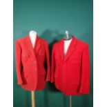 A Kendall and District Otter Hounds scarlet Jacket with two original engraved K.D.O.H. buttons,