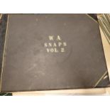 William Arkwright, two Albums of Photographs, titled W.A. Snaps Vol I & II, various loose