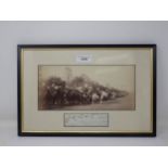 A framed Photograph of Field Marshall Frederick Roberts mounted in India with an original
