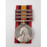 Queen's South Africa Medal: 2902 Private J. Wilkie, Argyll and Sutherland Highlanders with Bars
