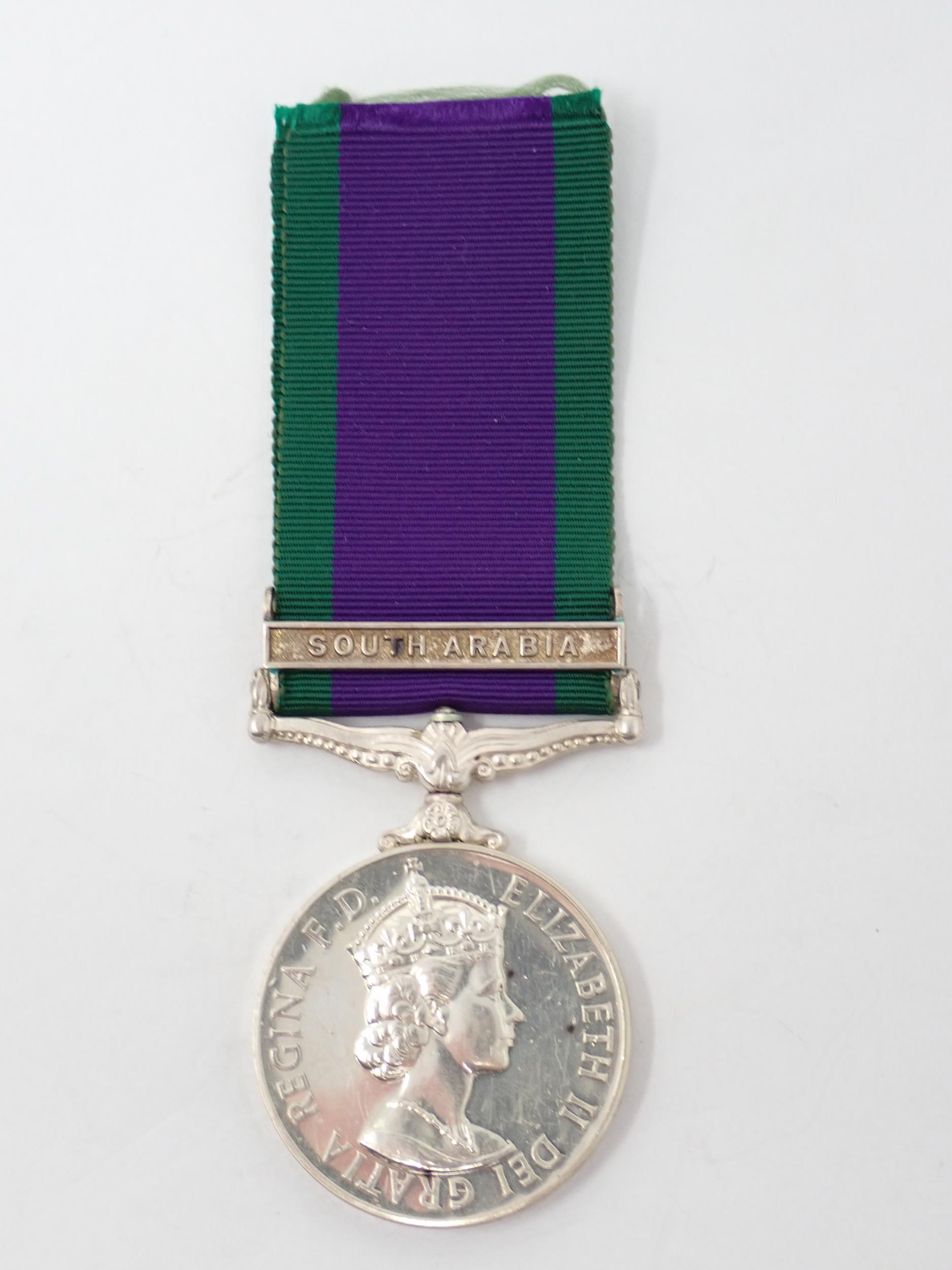 Campaign Service Medal with South Arabia Bar to 4273563 LAC H. Ronald, Royal Air Force