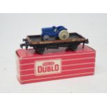 Hornby Dublo 4649 Low-sided Wagon with Tractor, boxed, rarer version with the beige rear wheels