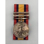 Queen's South Africa Medal with South Africa 1902 and Transvaal clasps to 5354 Pte. F. Hauley,