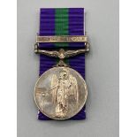 General Service Medal with Arabian Peninsula Clasp to 23547319 Private A. Midgley, York and