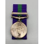 General Service Medal with Arabian Peninsula Clasp to 23580665 Private D. Buckley, Northampton