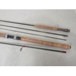 A Snowbee 'Diamond' 7ft 3-piece Fly Rod and a Leeda 'Rimspin' 8ft Spinning Rod.