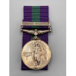 General Service Medal with Arabian Peninsula Clasp to 23531831 Fusilier P.T. Mills, Royal Fusiliers