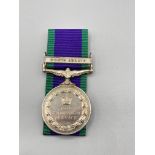 General Service Medal with South Arabia Clasp to 23873250 Lane Corporal M.J. Langdon, Parachute