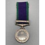 General Service Medal with Radfan Clasp to 23255714 Corporal J.W. Elsom, 4th Royal Tank Regiment