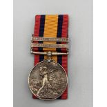 Queen's South Africa Medal with Orange Free State and Cape Colony clasps to 1940 Pte. E. Allen,