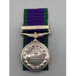 General Service Medal with South Arabia clasp to 24707886 Pte. C.C. Bennett, Argyll & Sutherland