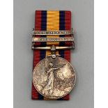 Queen's South Africa Medal with South Africa 1902 and Cape Colony clasps to 3091 Pte. J. Dunn,