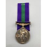 General Service Medal 1918-62 with Arabian Peninsula Clasp to S/23613680 Pte. J. Minter, RASC