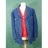 A Hawkstone Otter Hounds Gentleman's Uniform with blue Jacket with H.O.H. brass buttons, red