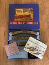 Hornby Dublo EDG7 Royal Scot Tank Goods Set, contents in Nr mint-mint condition, box base in